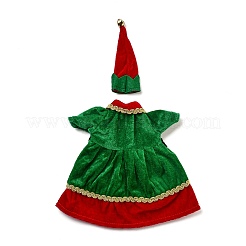 Vestiti di natale feltro panno e ferro copri bottiglia di vino decorazione&nbsp;DJEW-K027-02D