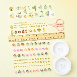 Kit fai da te per realizzare braccialetti con perline in vetro soffiato&nbsp;DIY-FZC0001-01D
