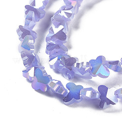 Galvanoplastie des brins de perles de verre papillon&nbsp;EGLA-A036-10A-AB01