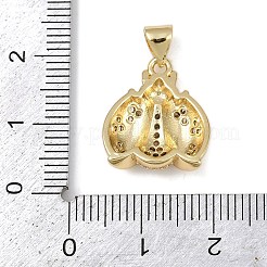 Pendentifs avec zircon cubiques à micro-pavés en laiton&nbsp;KK-A260-07C-G