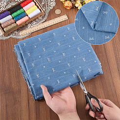 Baumwollmischgewebe mit Schleifenmuster&nbsp;DIY-WH0128-92