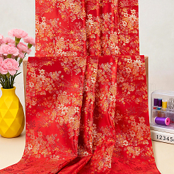 Tissu polyester à motif floral de style chinois pour vêtements et décoration intérieure&nbsp;DIY-WH0622-735A