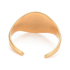 Placcatura ionica (ip) 304 anello ovale massiccio aperto per le donne&nbsp;RJEW-C025-14G