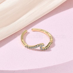 Polsini aperti in ottone con micro pavé di zirconi&nbsp;CU-CBAEC29-06G