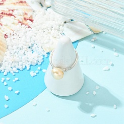 Fingerringe aus Kupferdraht und Naturperlen&nbsp;RJEW-JR01037