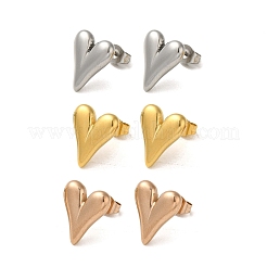 Boucle d'oreille à tige en acier inoxydable 304 avec placage sous vide PVD&nbsp;EJEW-C099-04MC