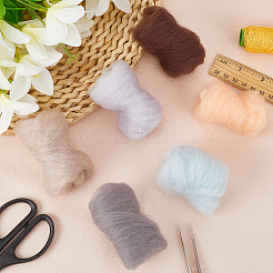 18 pezzo di lana cardata fai da te in 6 colori&nbsp;DIY-SP0005-70B