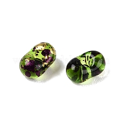 Perline di vetro dipinte a spruzzo picasso&nbsp;SEED-T006-04-19