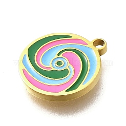 Messing Emaille Anhänger / charms&nbsp;STAS-Q347-12G-1