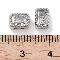 Abalorios de latón con pavé de circonitas&nbsp;KK-C051-48P-04