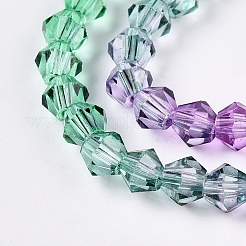 Perles de verre en fil de peinture cuite à dégradé de couleurs&nbsp;X1-DGLA-A039-T2mm-A010