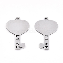 Pendentifs en acier inoxydable 201 anti-ternissement pour la Saint-Valentin&nbsp;STAS-S081-085
