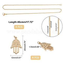 DIY-Halsketten-Kits aus 304 Edelstahl&nbsp;DIY-UN0002-11G