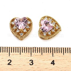 Perline zirconi micro pave  in ottone&nbsp;KK-D093-06G-02