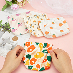 4 Stück Mini-Stoff bedruckte Mehrzweck-Schrapnell-Make-up-Taschen Geldbörse&nbsp;ABAG-GF0001-26