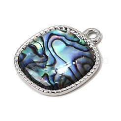 Anhänger aus Edelstahl 304 und natürlicher Paua-Muschel&nbsp;SH-CBA7184-01A-P
