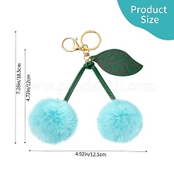 1 x Kirsch-Plüschstoff-Anhänger-Dekoration.&nbsp;HJEW-SZ0001-40C