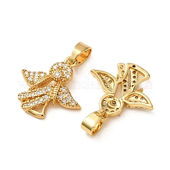 Pendentifs en laiton zircon cubique transparent&nbsp;CU-CBADD64-03G