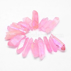Chapelets de perle de cristal en quartz naturel électroplaqué&nbsp;X-G-G896-03