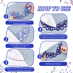 Appliques strass motif fleur&nbsp;AJEW-FG0002-40C