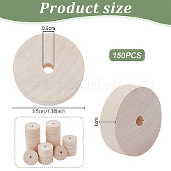 Roue en bouleau&nbsp;DIY-WH0195-36B