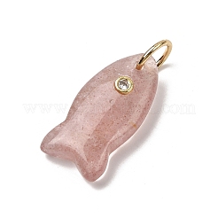 Natürliche Erdbeer-Quarz-Anhänger&nbsp;X-G-A297-01G-08