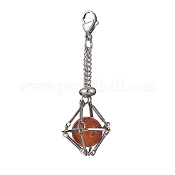 Decorazione pendente porta pietra vuota in ottone macramè&nbsp;HJEW-JM01269-02