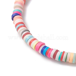 Seestern-handgefertigte Polymer Clay Heishi & synthetische türkisfarbene Perlen-Stretch-Armbänder für Frauen&nbsp;BJEW-JB12168