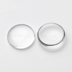 Halbrunde transparente Klarglas-Cabochons&nbsp;X-GGLA-G008-22mm-1