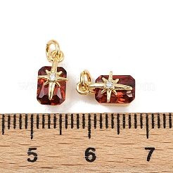 Pendentifs en laiton zircon cubique pavé&nbsp;X-KK-H078-33G-03