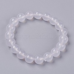 Armband aus natürlichem Jade-Perlen-Stretch&nbsp;BJEW-P213-M-6mm