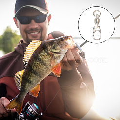 40 clip a scatto rapido per pesca in ottone e acciaio inossidabile 304&nbsp;FIND-GO0001-20
