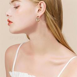 Boucles d'oreilles à griffes multicouches en acier inoxydable pour femmes&nbsp;JE1102A