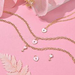 80pcs 4 Stil Legierung Emaille Charms charm&nbsp;ENAM-LS0001-11LG