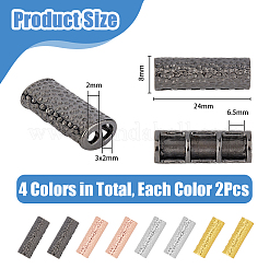 8 Stück 4 Farben Legierung Uhrenarmband Adapter Anschlüsse&nbsp;FIND-DC0004-30