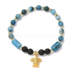 4 Stück Charm-Armbänder aus natürlichem Apatit&nbsp;BJEW-JB12042
