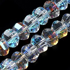 Transparentes cuentas de vidrio electroplate hebras&nbsp;GLAA-Q099-C01-13-1
