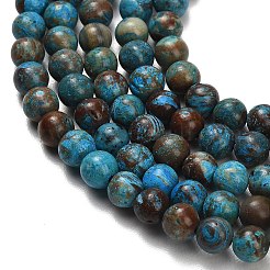 Perline Chrysocolla naturale fili&nbsp;G-C289-B02-6mm