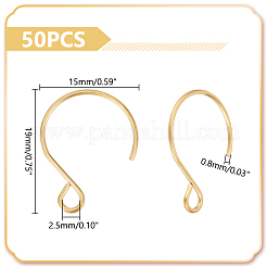 Crochets de boucles d'oreilles en acier inoxydable 304 avec placage ionique (IP)&nbsp;STAS-UN0058-96G