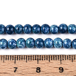 Chapelet de perles en verre baking paint&nbsp;DGLA-N016-4mm-10