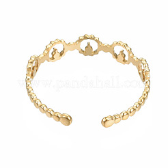 Anillo de puño abierto con envoltura de anillo de acero inoxidable 304&nbsp;RJEW-T023-74G