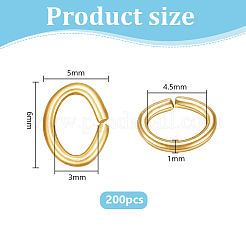 200 anneau de jonction ouvert en acier inoxydable 304 avec placage ionique (IP)&nbsp;STAS-PH0007-38