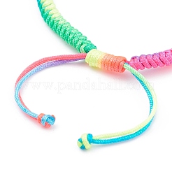 Set di braccialetti a maglie in ottone con micro pavé di zirconi cubici a forma di anello e croce e moschettoni a moschettone&nbsp;BJEW-JB07081