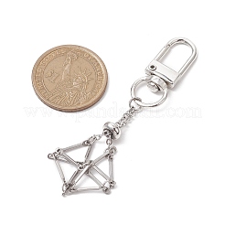 Sacchetto macramè con catena intrecciata in acciaio inossidabile&nbsp;HJEW-JM02054