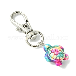 Decorazioni pendenti turchesi sintetiche tartaruga marina&nbsp;HJEW-JM02143-01
