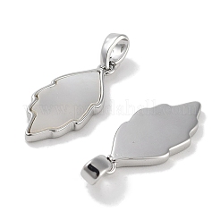 Pendenti in conchiglia naturale con pavé in ottone&nbsp;KK-C051-16P