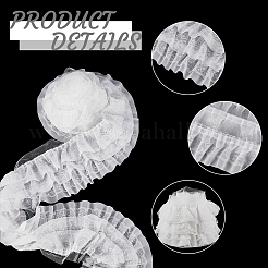 Garniture en dentelle fleurie en mousseline plissée 3 couche&nbsp;OCOR-BC0002-04A
