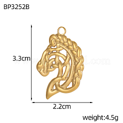 Anhänger aus Edelstahl 304&nbsp;STAS-OY006-06G