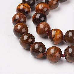 Colliers en forme de perles de tigre naturel&nbsp;NJEW-F138-10mm-02