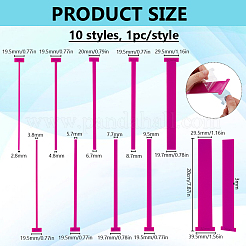 10 Stück 10 Arten Acryl-Buchbinderlineale&nbsp;DIY-BC0016-53D